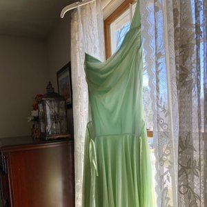 Unique Green Whimsical One Sleeve Fredrick's of Hollywood Dress